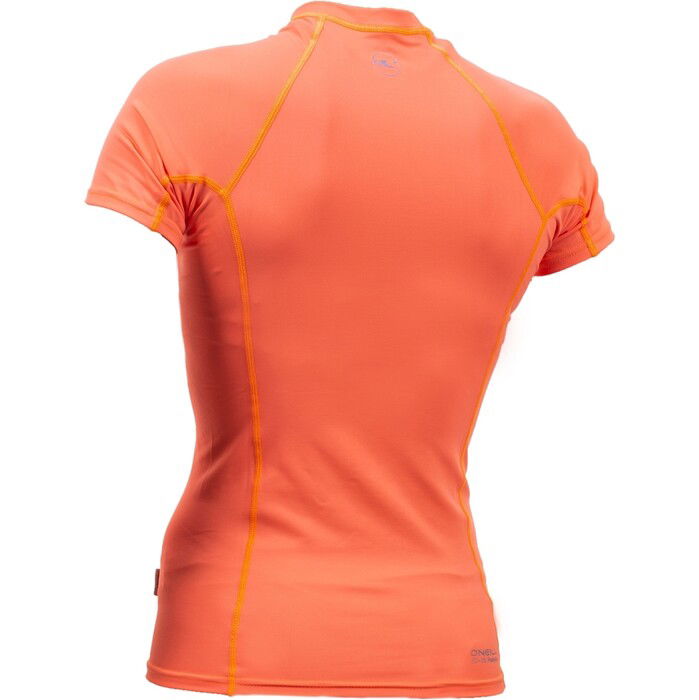 O'Neill Womens Premium Skins Short Sleeve Rash Guard - Papaya